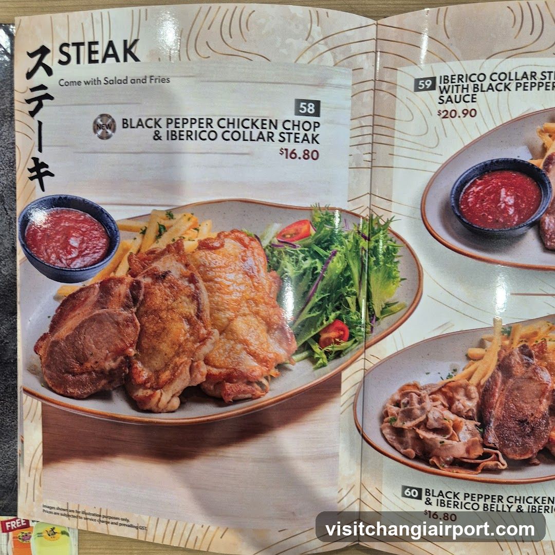 Steak and Chicken Menu Page