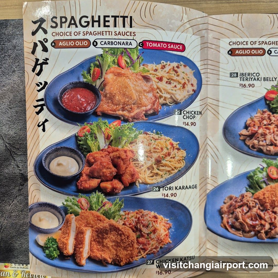 Spaghetti Menu Page