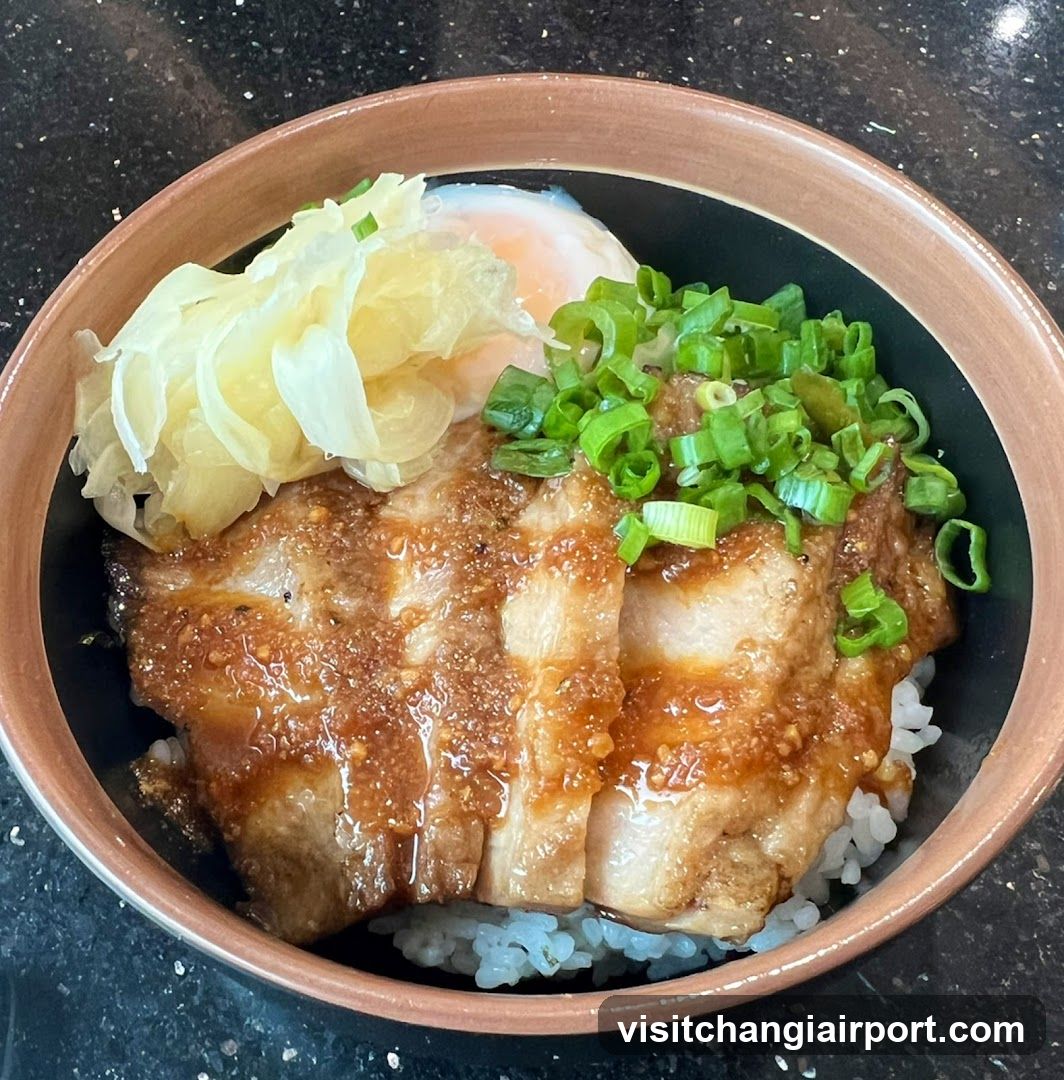 Pork Rice Bowl with Egg and Scallions