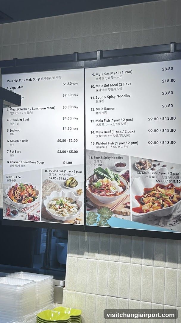Mala Hot Pot & Soup Menu Board