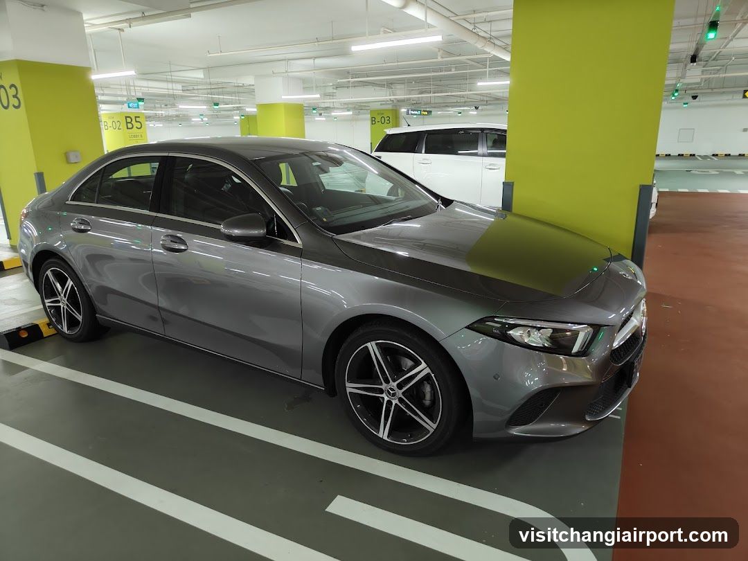 Gray Mercedes-Benz in Parking Garage