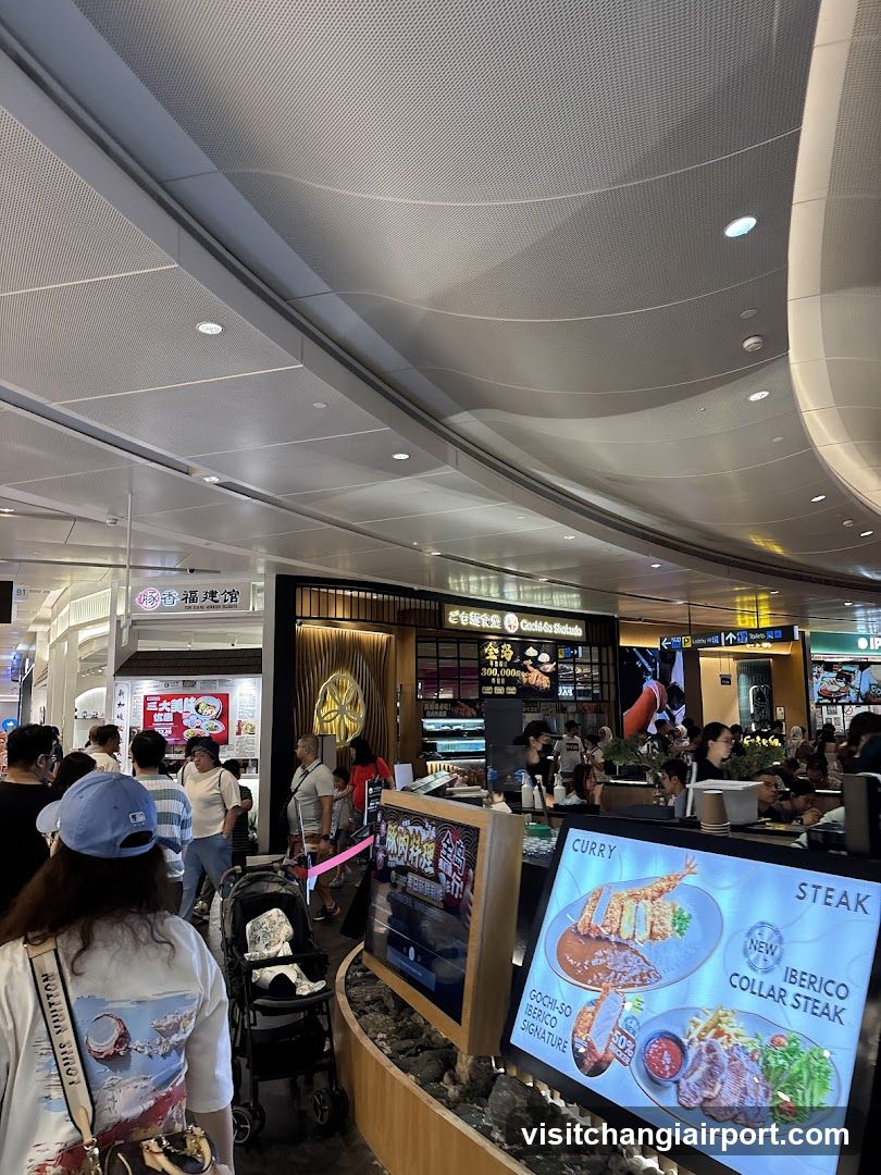 Food Court Interior with Digital Menu Display