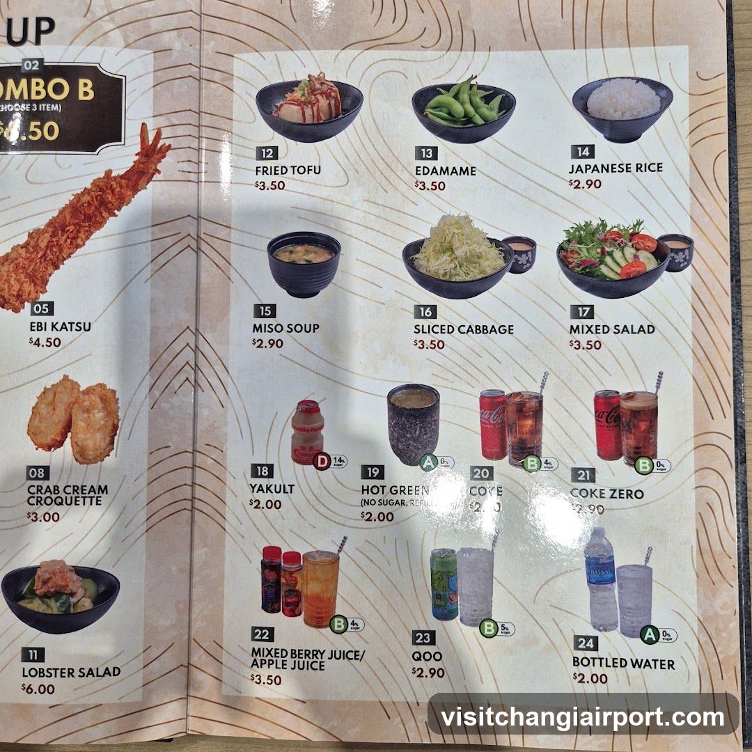 Japanese Restaurant Menu Page