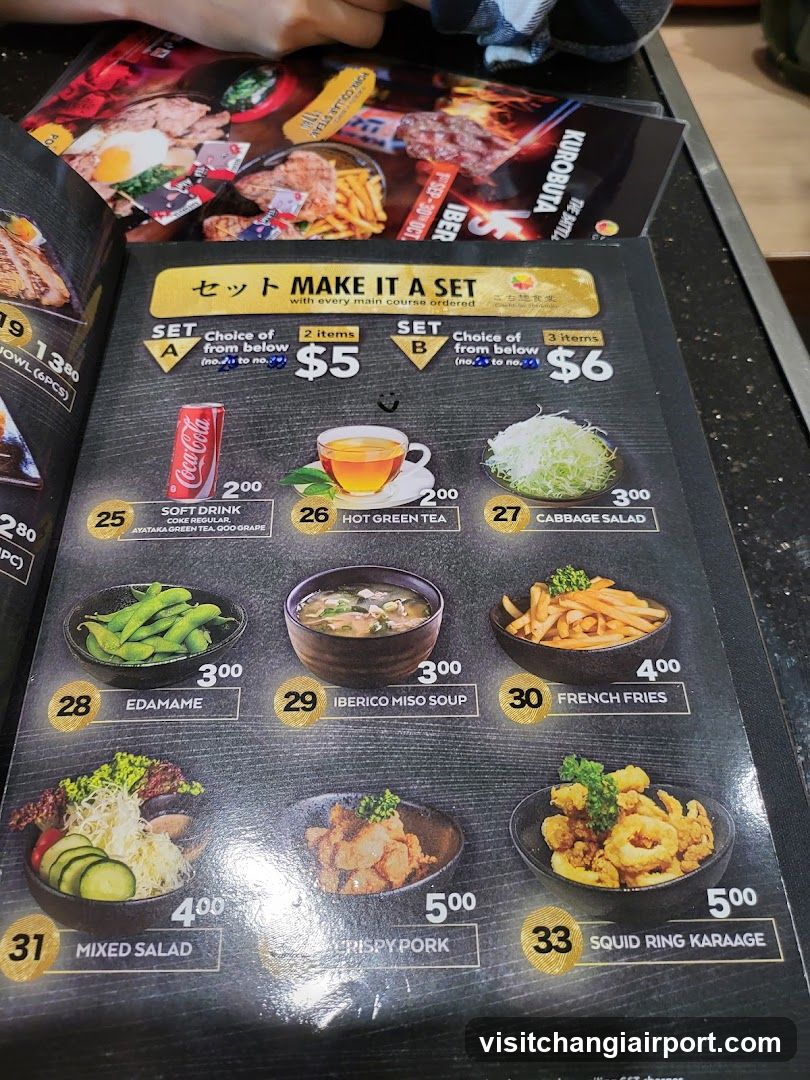 Japanese Restaurant Menu - Make It A Set