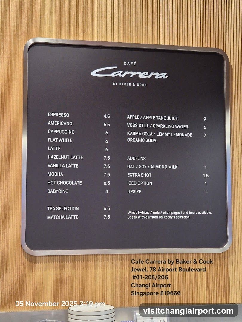 Caffé Carrera by Baker & Cook Menu Board