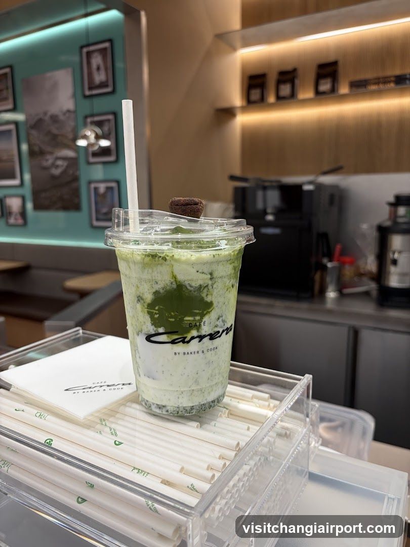 Matcha Latte at Caffe Carrere