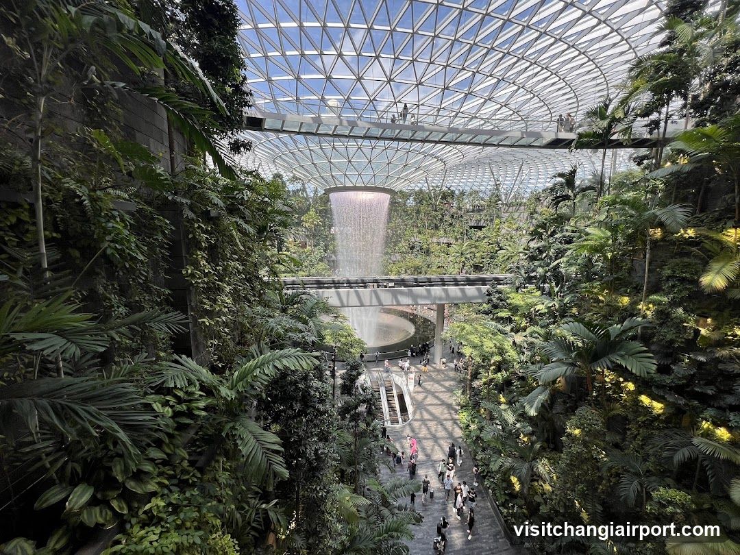 Indoor Tropical Garden with Waterfall