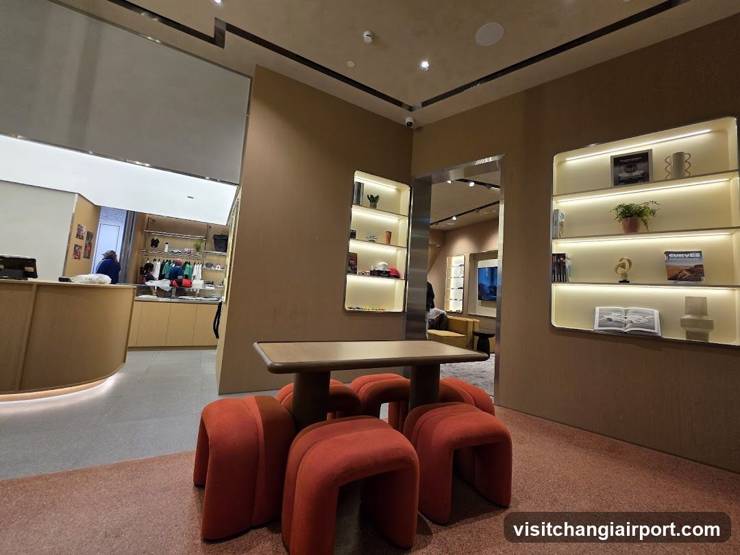 Modern Retail Interior with Seating Area