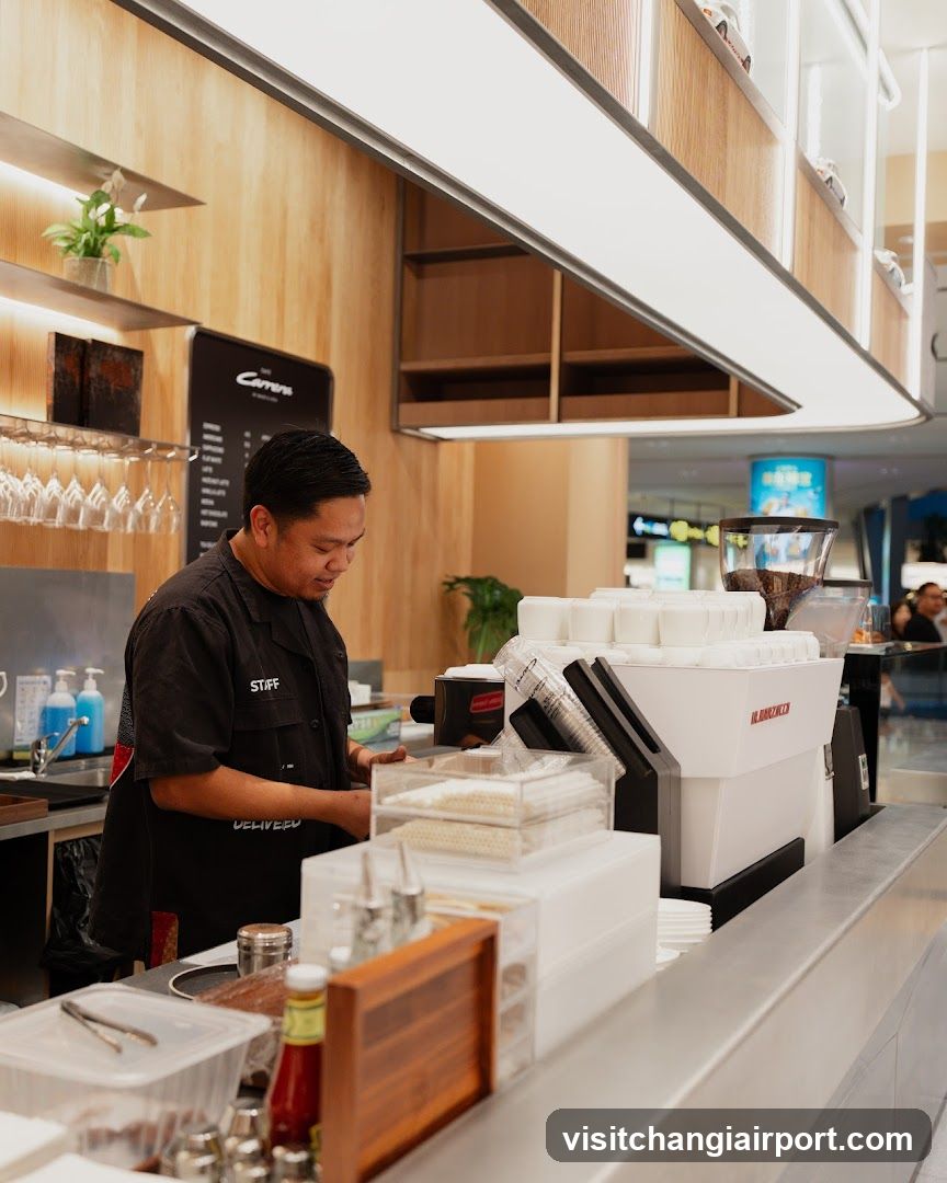 Barista at Coffee Shop Counter