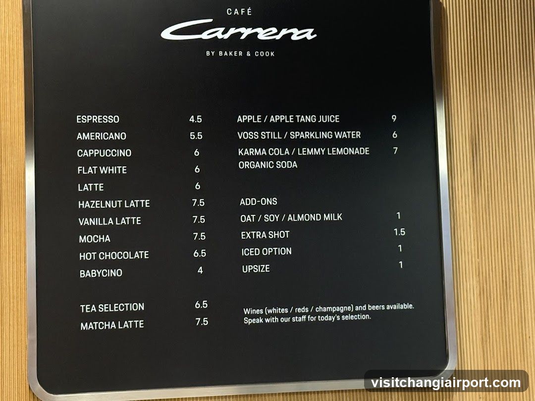 Caffè Carrera Menu Board