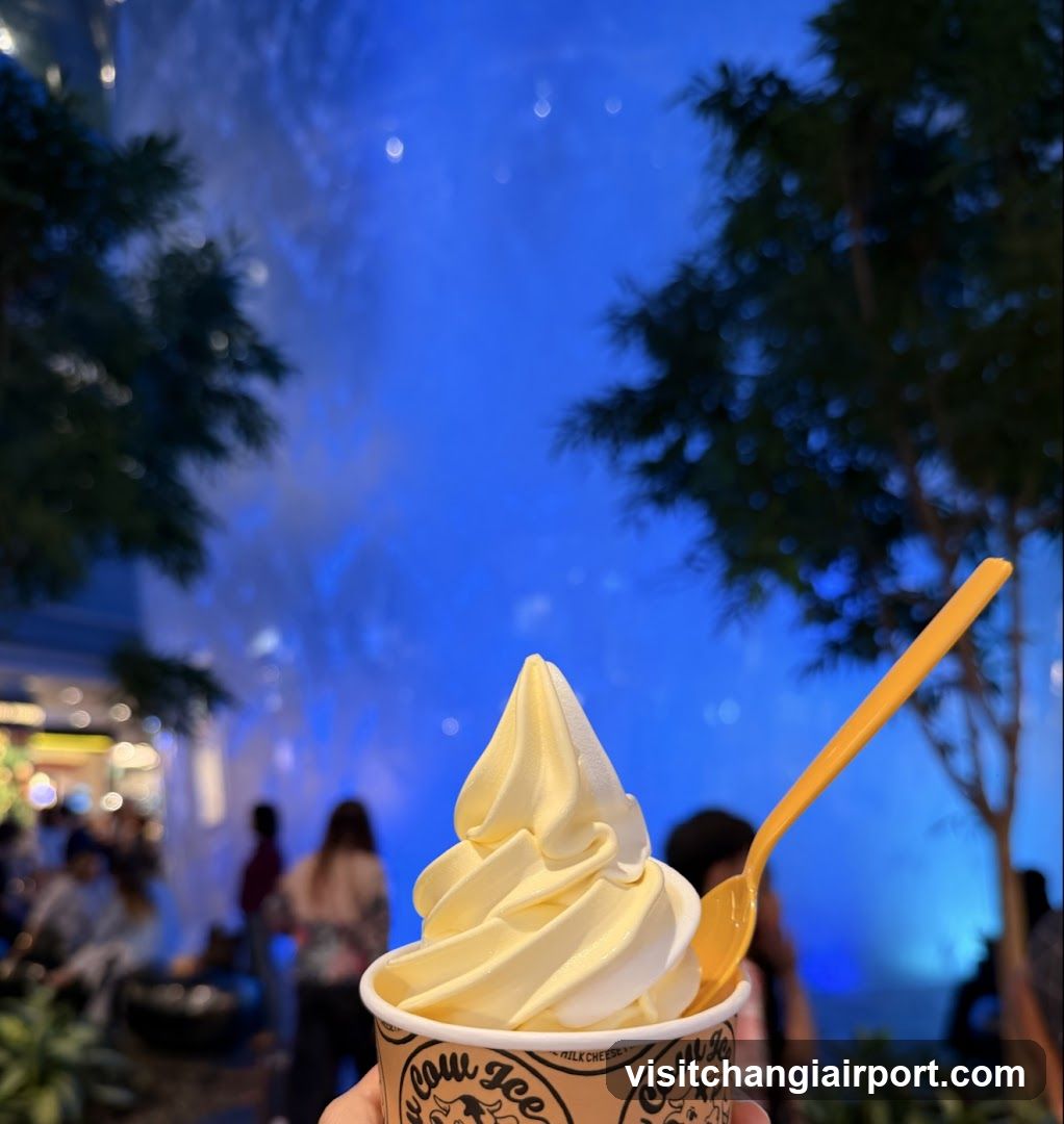 Soft-serve ice cream in a cup