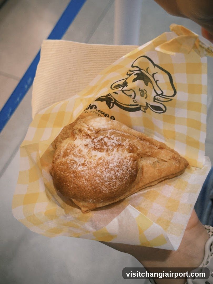 Pastry in checkered paper