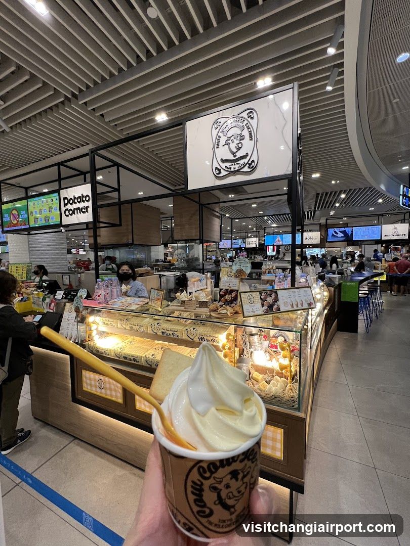Food Court Interior with Dessert Stand