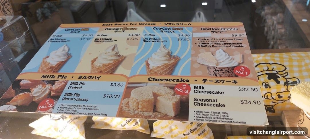 Cow Cow Milk & Cheesecake Menu Board