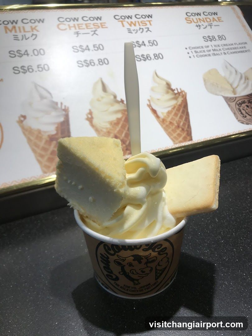 Cow Cow Milk Ice Cream with Cookies