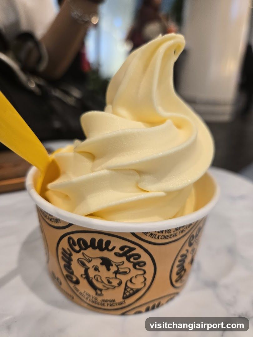 Soft-serve ice cream in a cup