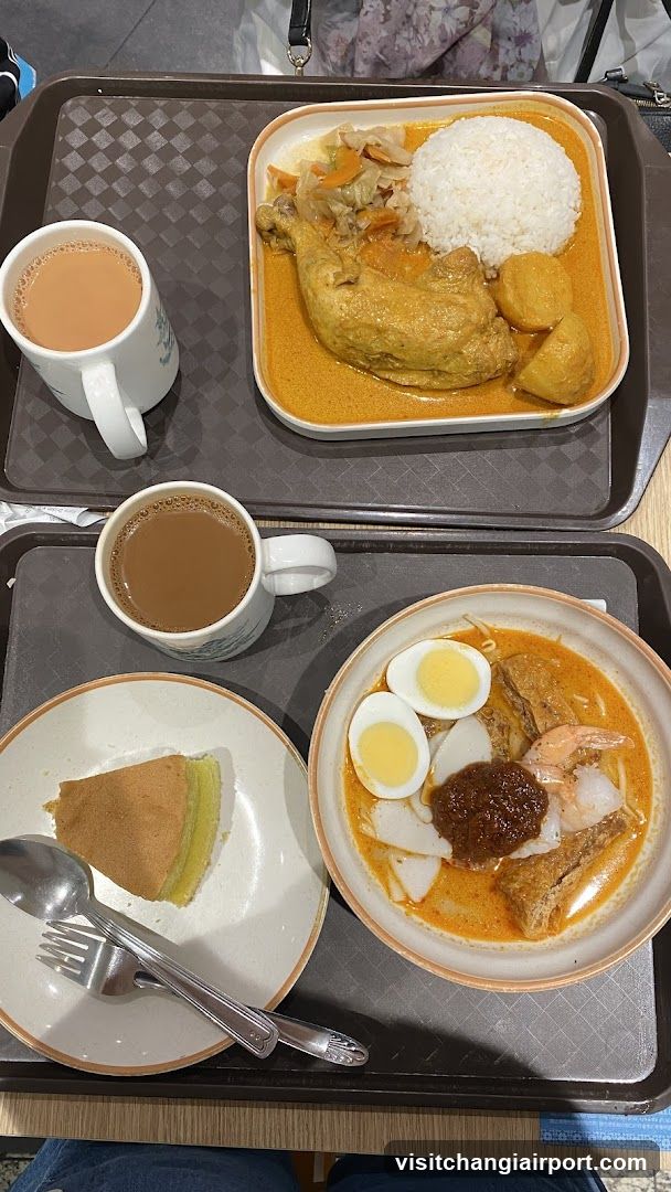 Food Tray with Curry and Coffee