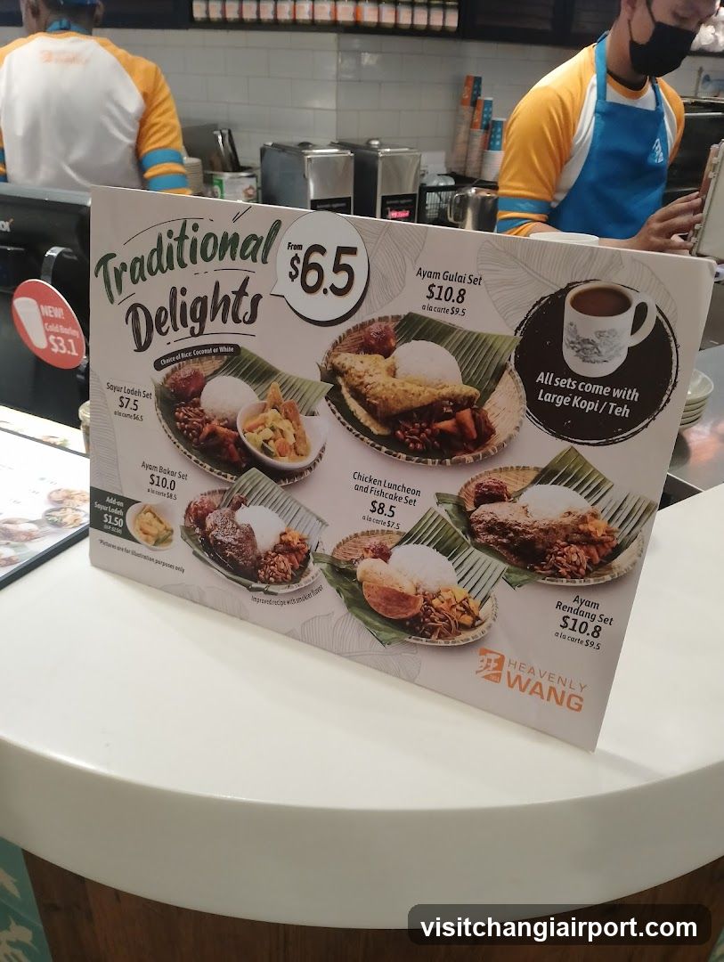 Traditional Delights Menu Display
