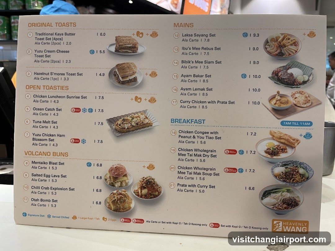 Heavenly Wang Menu