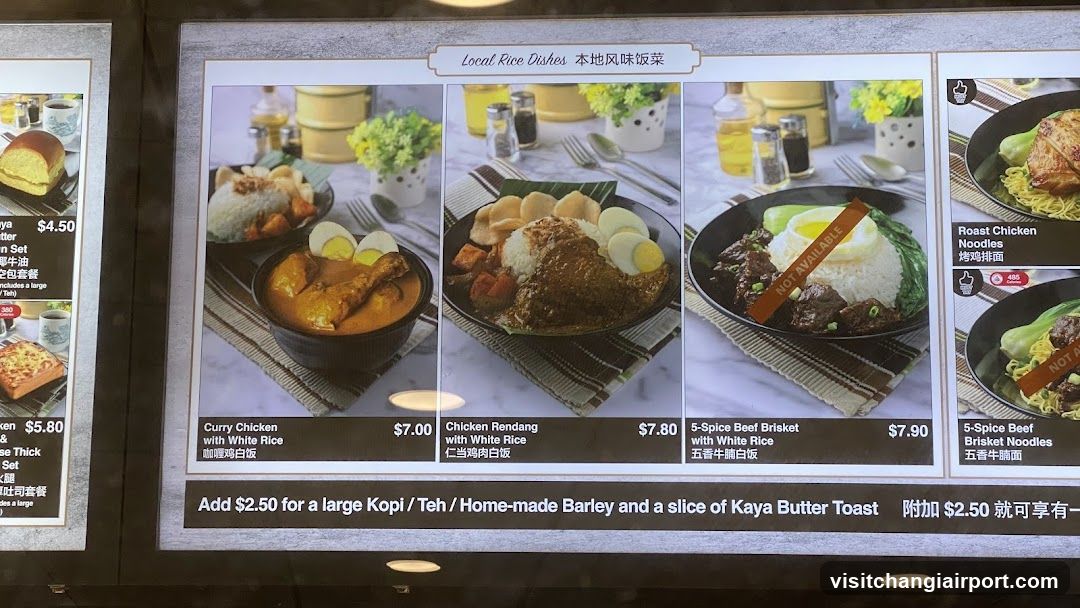 Local Rice Dishes Menu Board