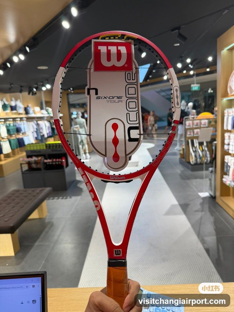 Tennis racket in store