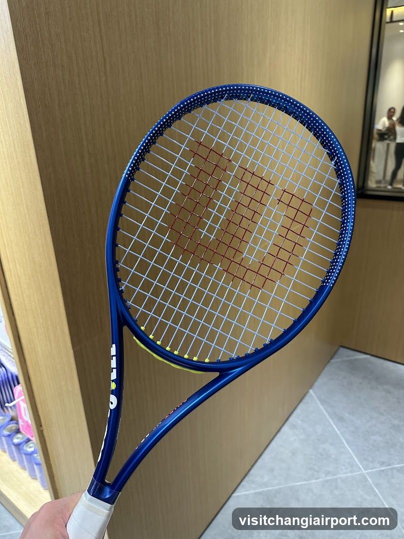 Tennis racket in store display