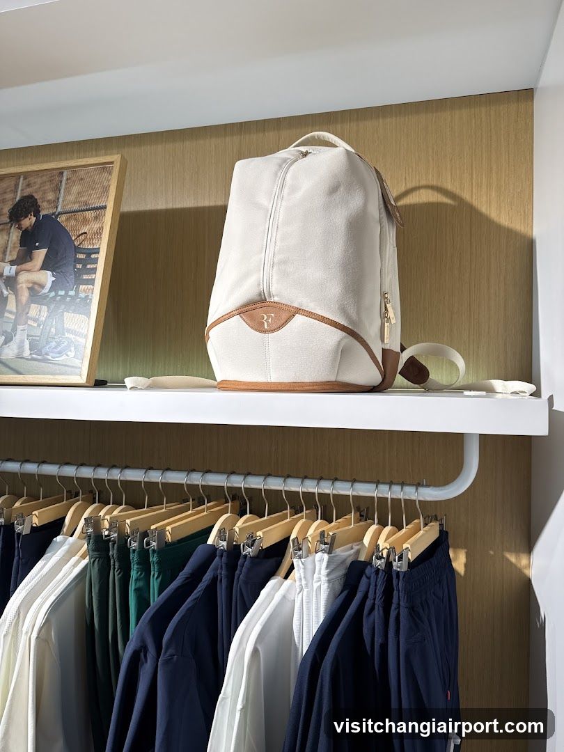 Closet Interior with Backpack and Clothing Rack