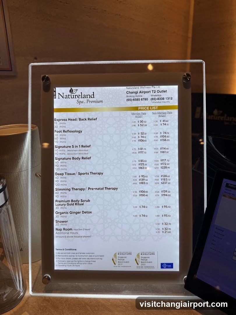 Natureland Spa Premium Price List