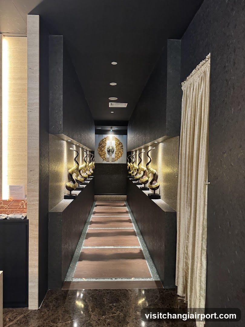 Luxury Interior Hallway with Golden Decorations