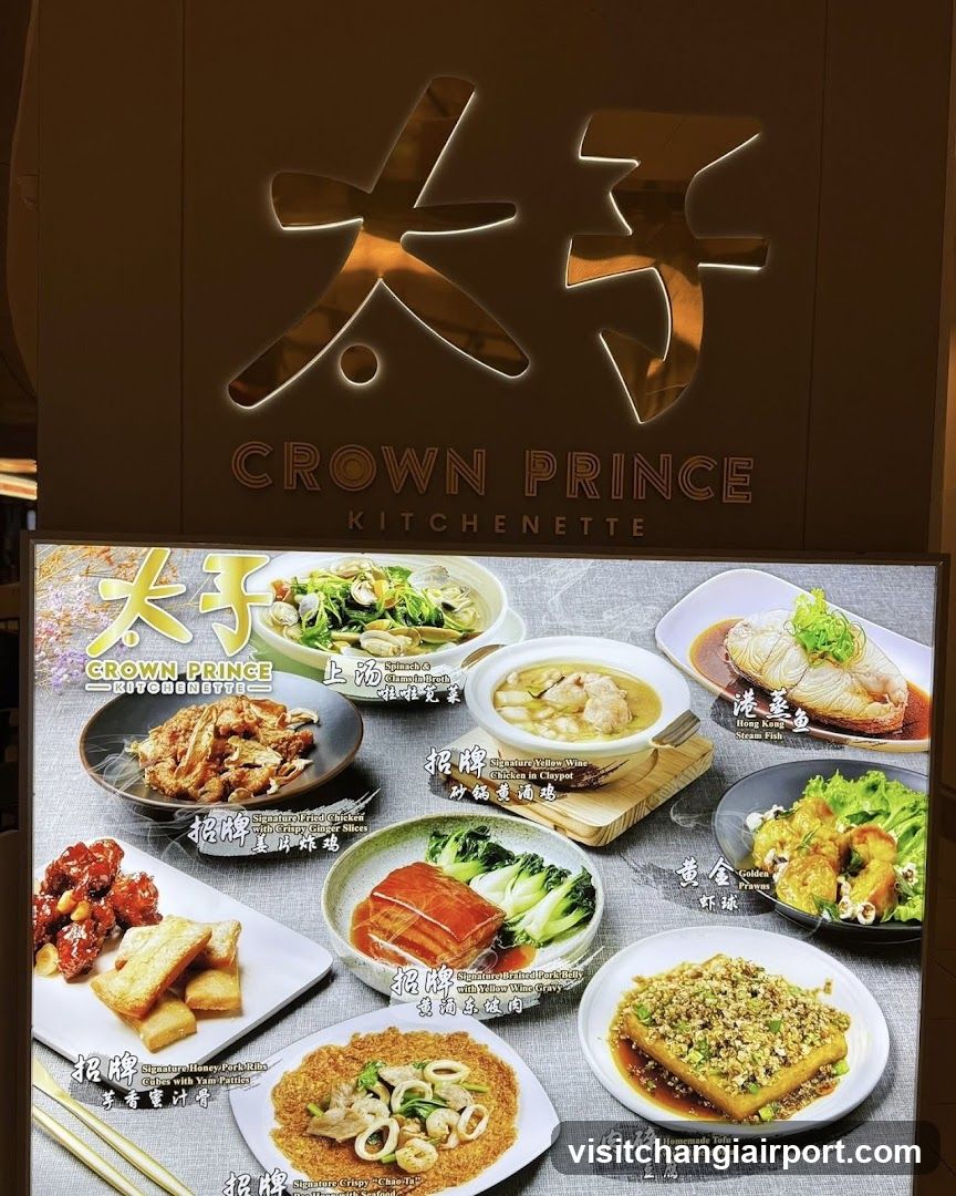 Crown Prince Kitchenette Menu Display
