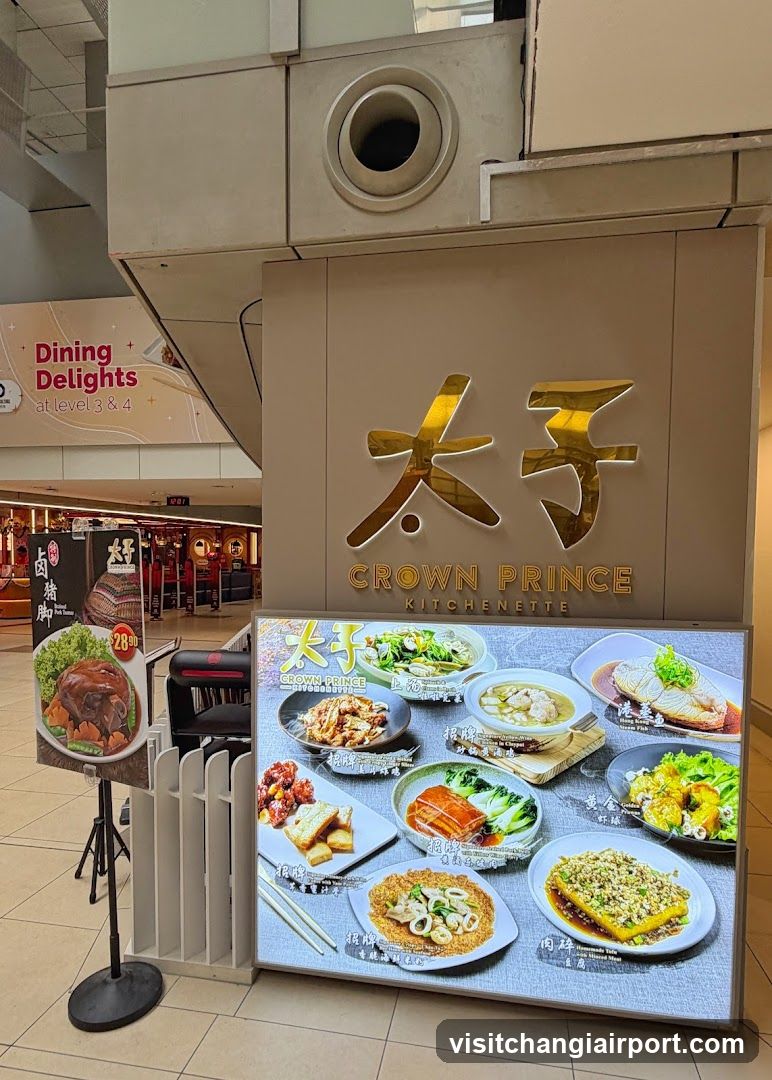 Crown Prince Kitchenette Signage and Menu Display