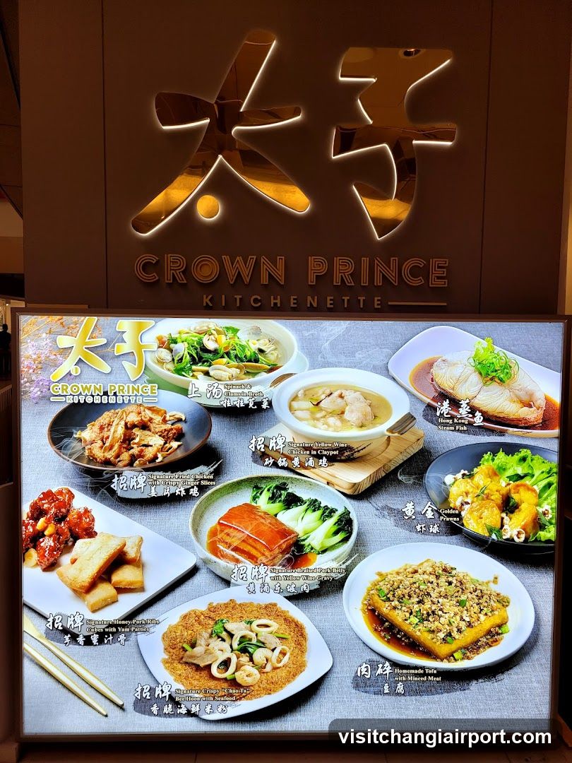 Crown Prince Kitchenette Menu Display