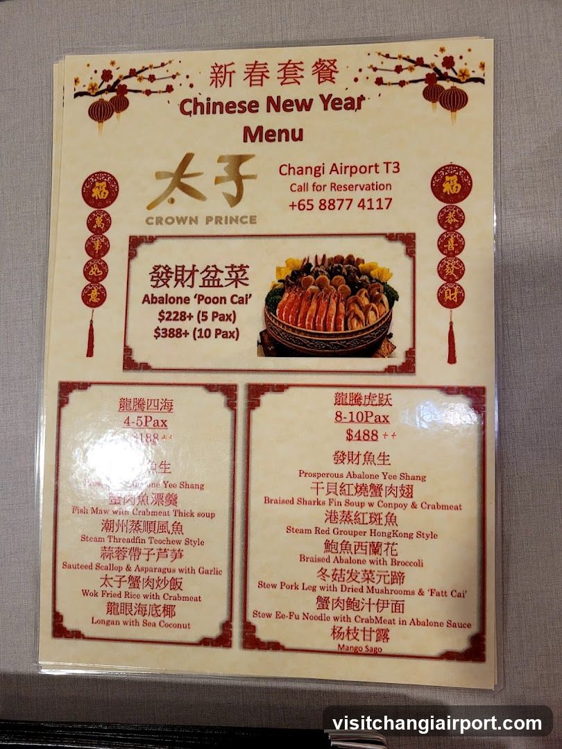 Chinese New Year Menu - Crown Prince