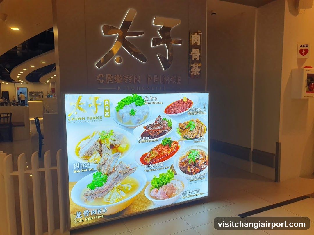 Crown Prince Kitchenette Menu Display