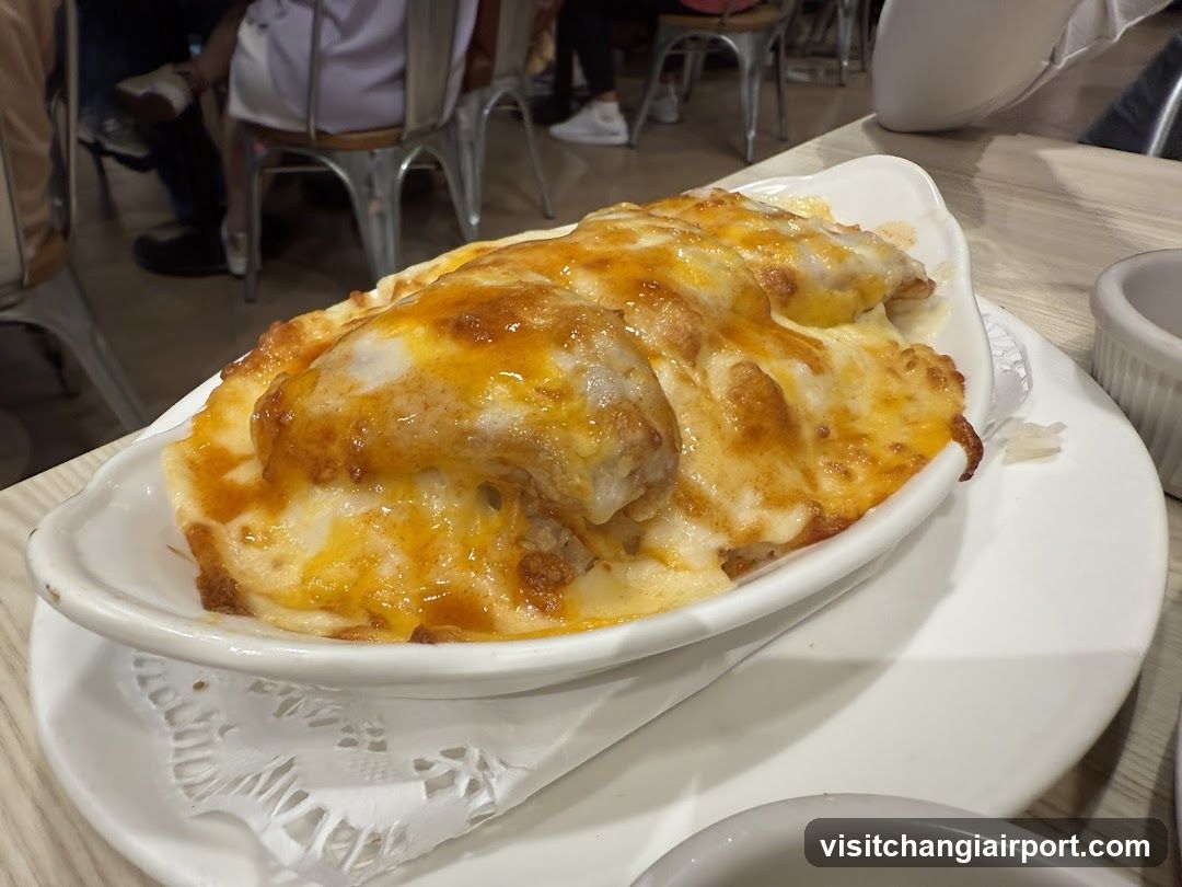 Baked Dish with Cheese Topping