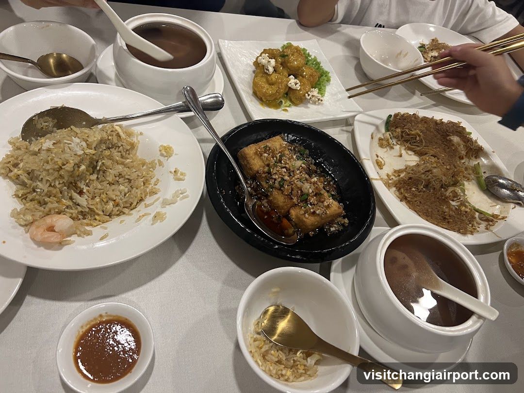 Dining Table with Chinese Cuisine