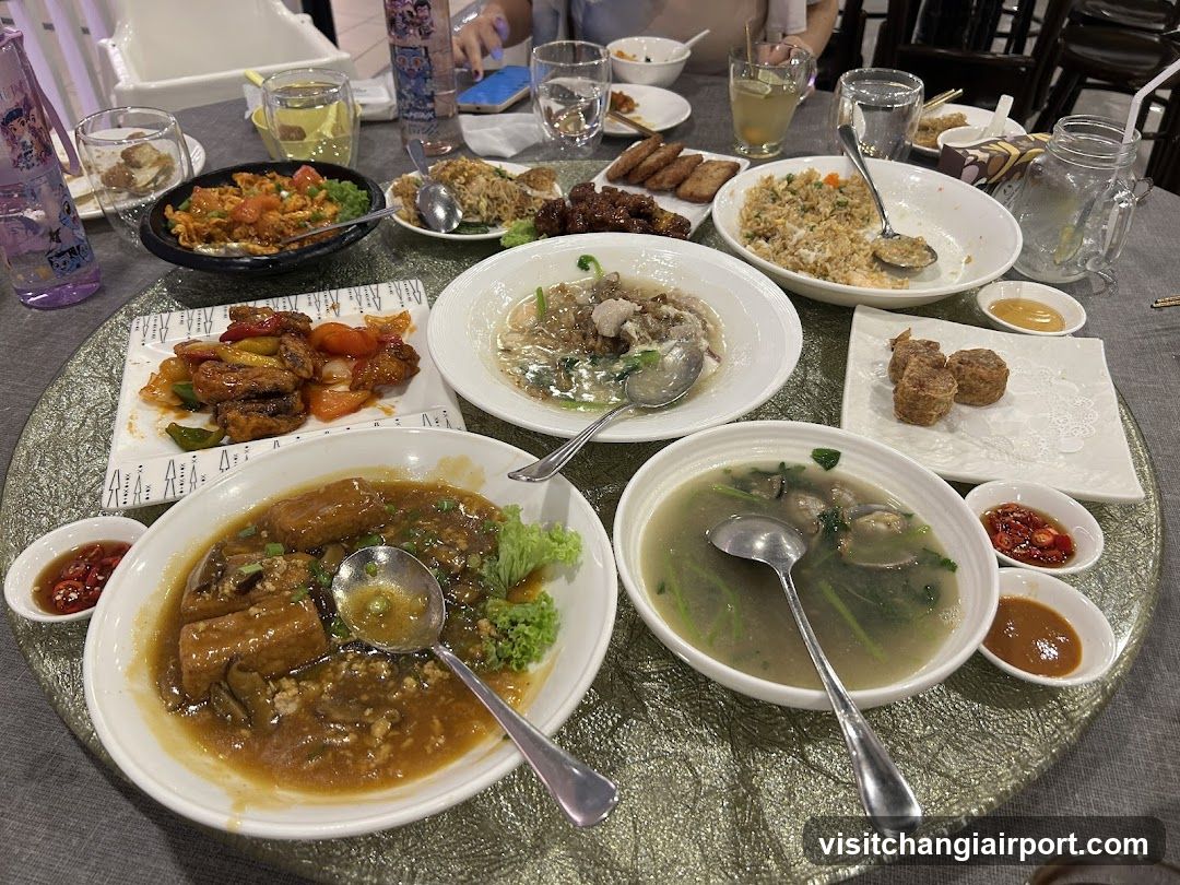 Dining Table with Chinese Dishes