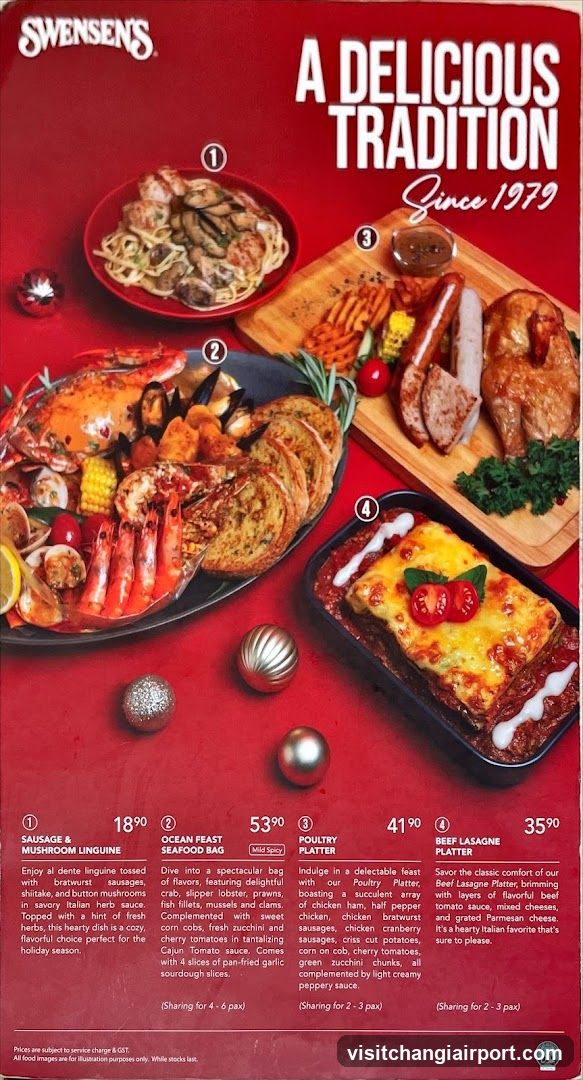 Swensens Christmas Menu