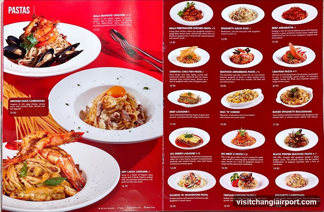 Pasta Menu Page