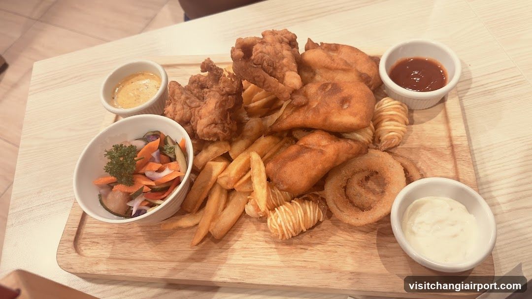 Fried Food Platter with Dips