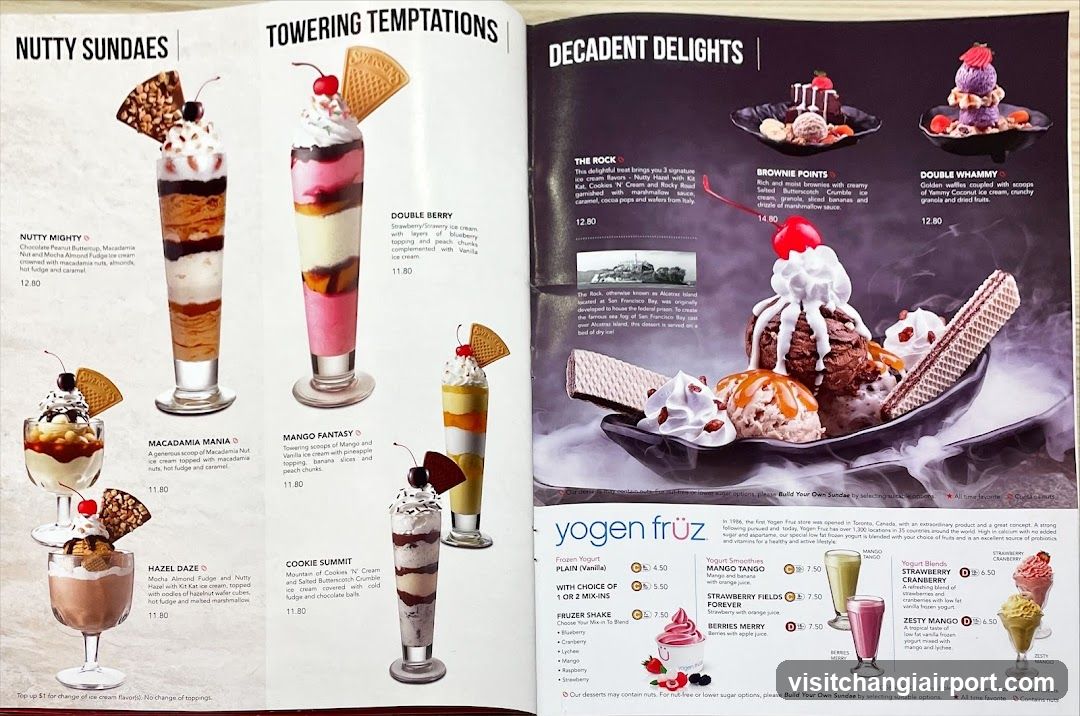 Ice Cream Menu Spread