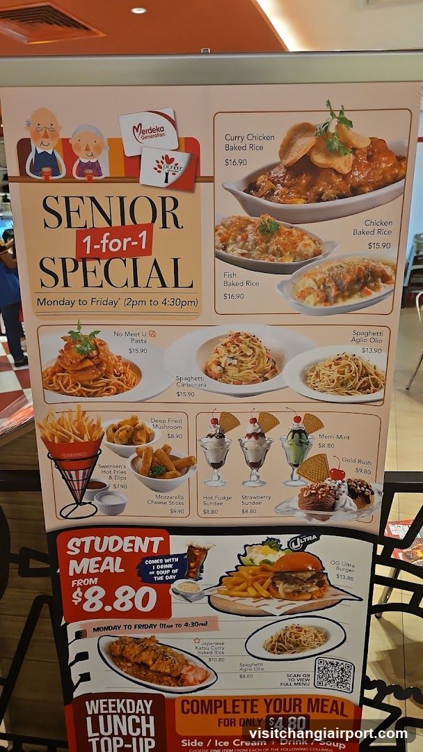 Senior and Student Meal Specials Signage