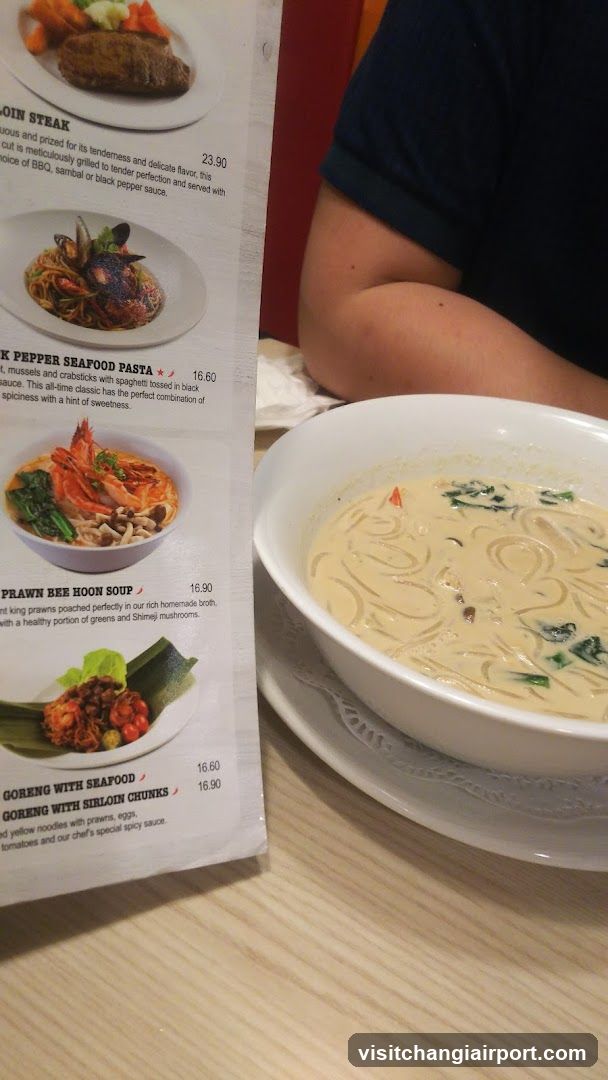 Dining Table with Menu and Soup
