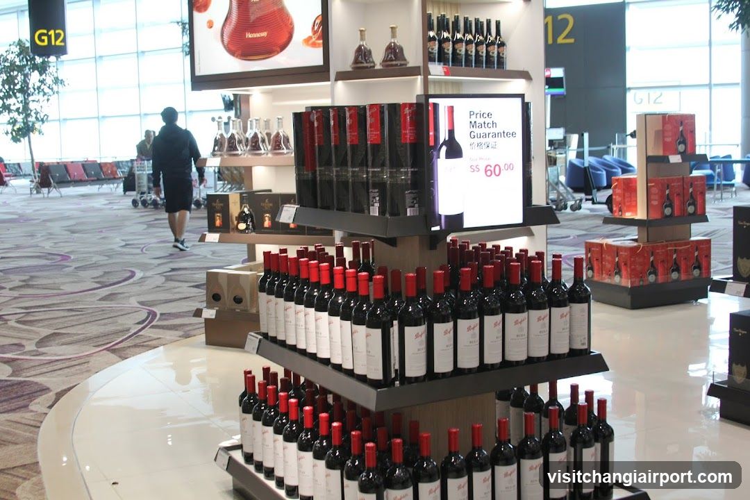 Airport Duty-Free Wine Display