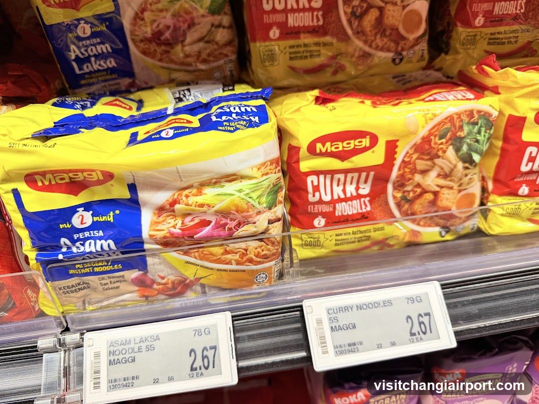 Maggi Noodle Packets on Shelf