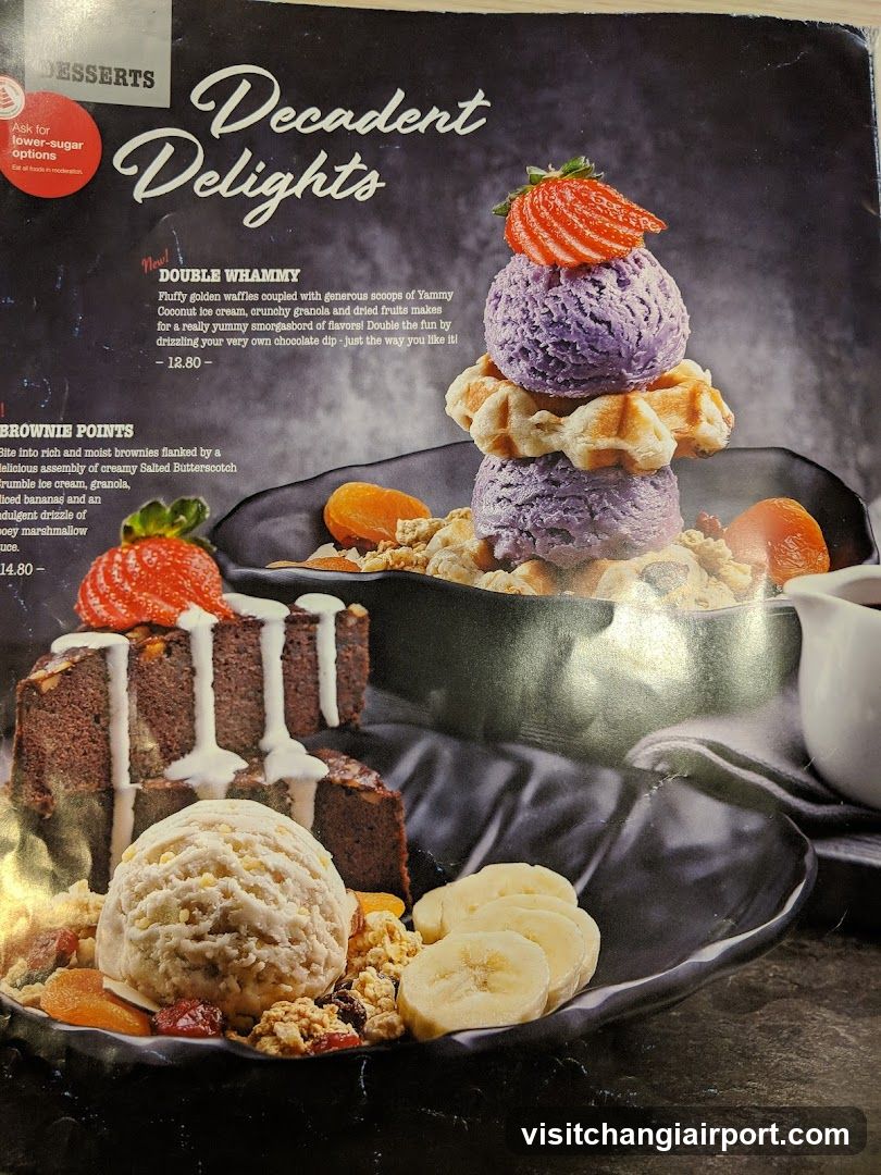 Decadent Delights Dessert Menu Page