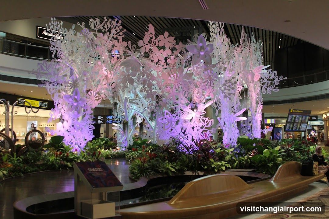 Floral Installation in Airport Terminal