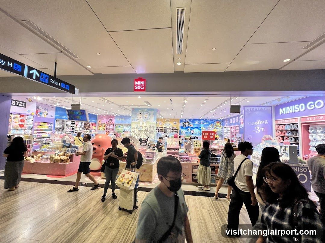 Shopping Mall Interior with Miniso Store