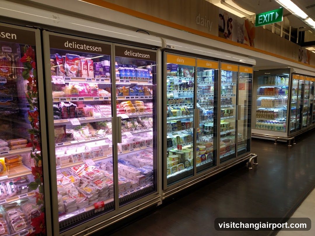 Refrigerated Aisle in Supermarket
