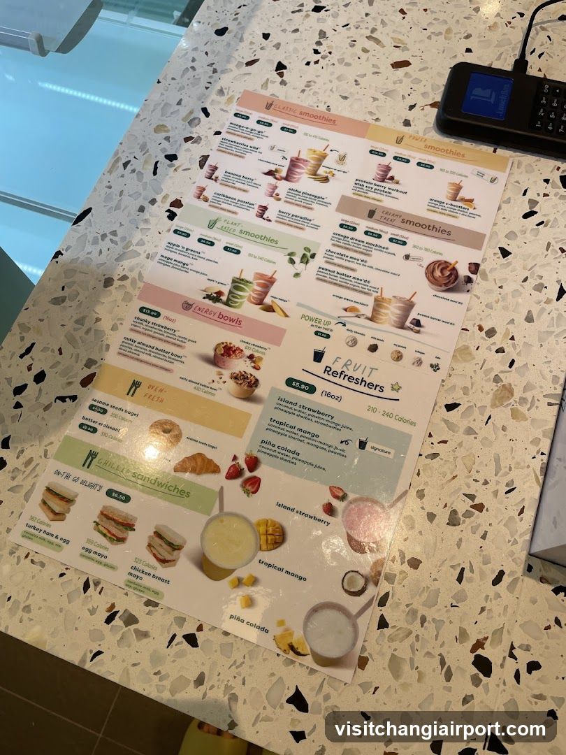 Smoothie and Food Menu